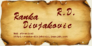 Ranka Divjaković vizit kartica